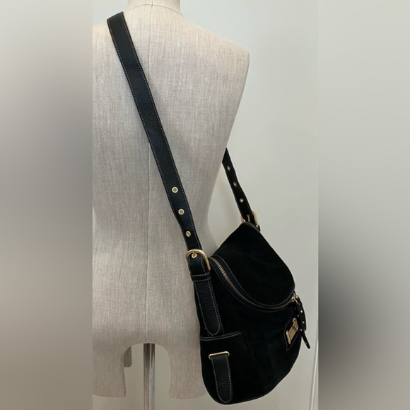 MAXX New York Signature Black Suede Bag - Picture 3 of 7